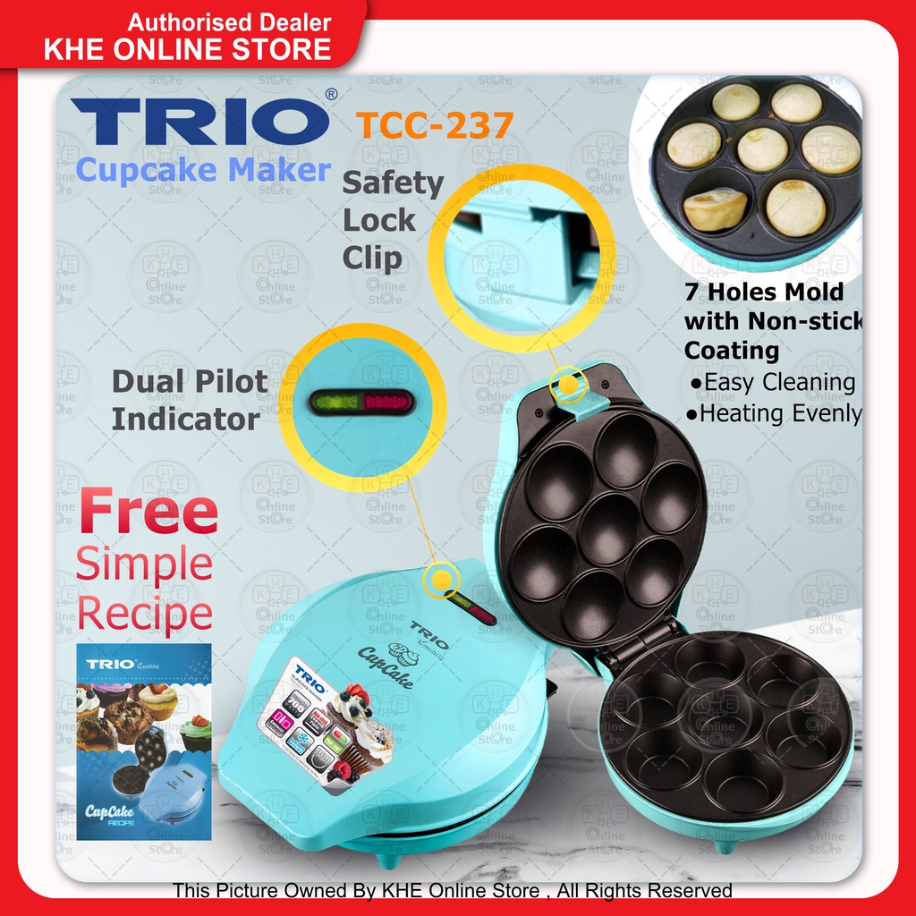 【Sirim】Trio Cupcake Kuih Akok Muffin Maker Mesin TCC-237 TCC237 TCC227 700W/1200W