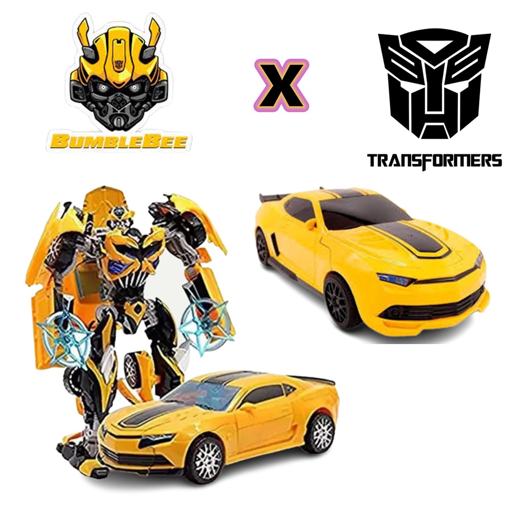Transformers Bumblebee 2 IN 1 BATTERY OPERATED TOY TRANSFORMER CAR TO