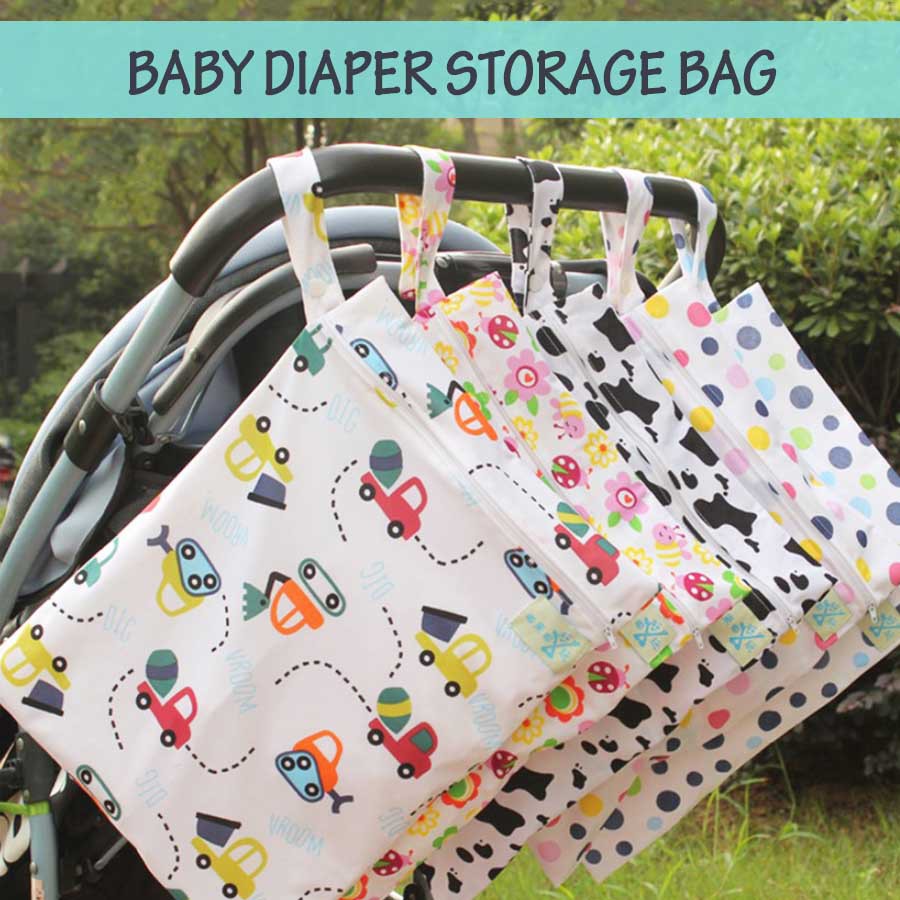 Baby Stroller Waterproof Nylon Storage Bag Organizer Bag Nappy Diaper Bag Hanging Baby Accessories Compartment Container