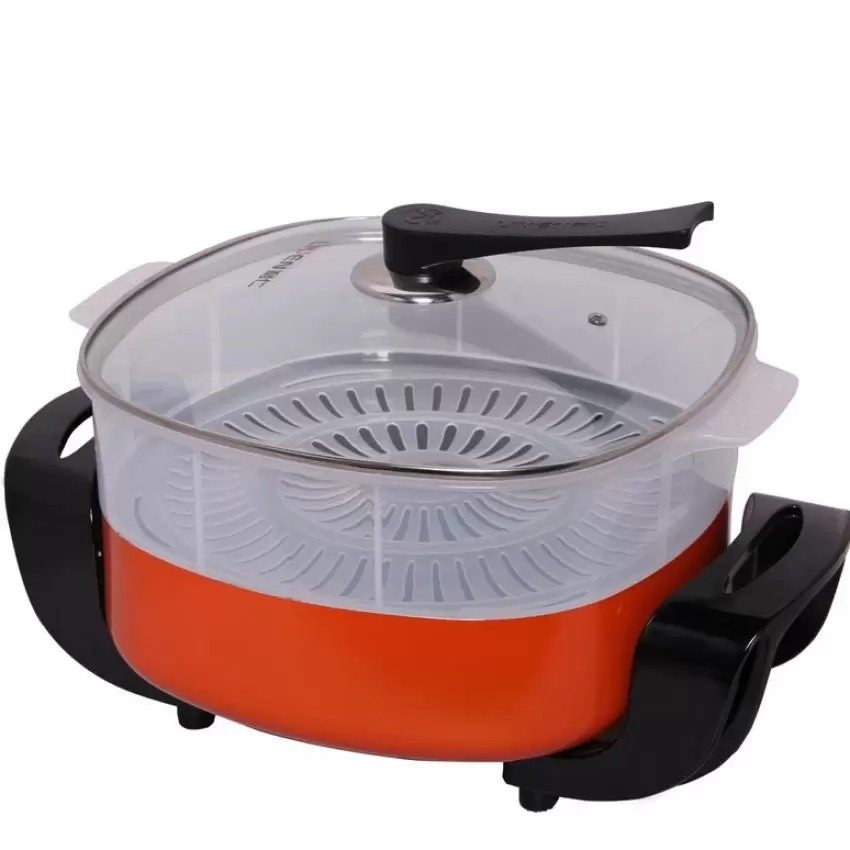 Multi-functional Non-stick Electric Skillet / Steamer 