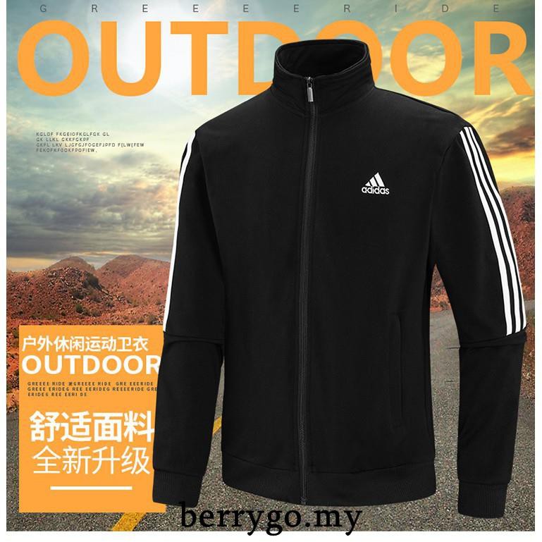 berrygo ADIDAS sport big size jacket Windproof coat L~5XL | Shopee Malaysia