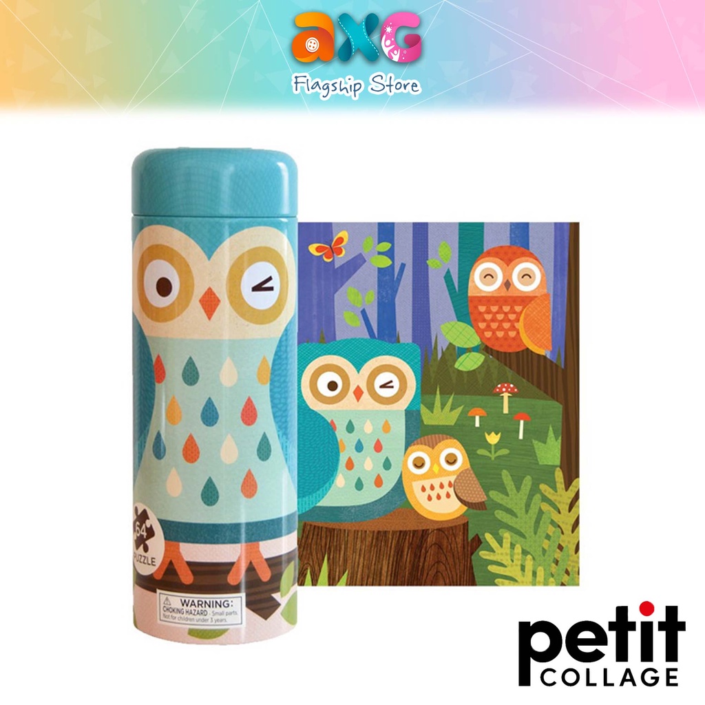 CNY Sale | Petit Collage Canister Puzzle OWL FAMILY (PZT-OWL FAMILY) Early Educational Toys Kids Jigsaw Puzzle