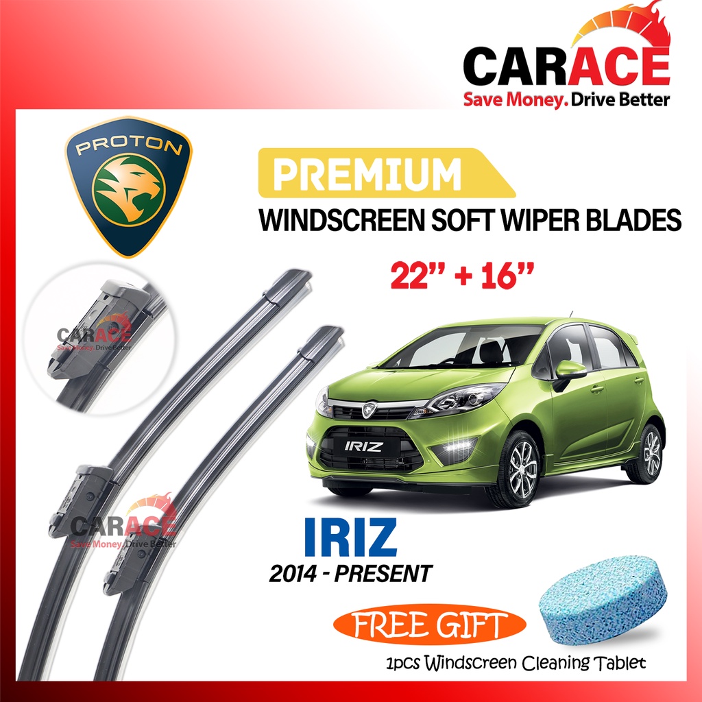 PROTON IRIZ 20142020 Present CARACE Premium Soft Wiper Blades 22