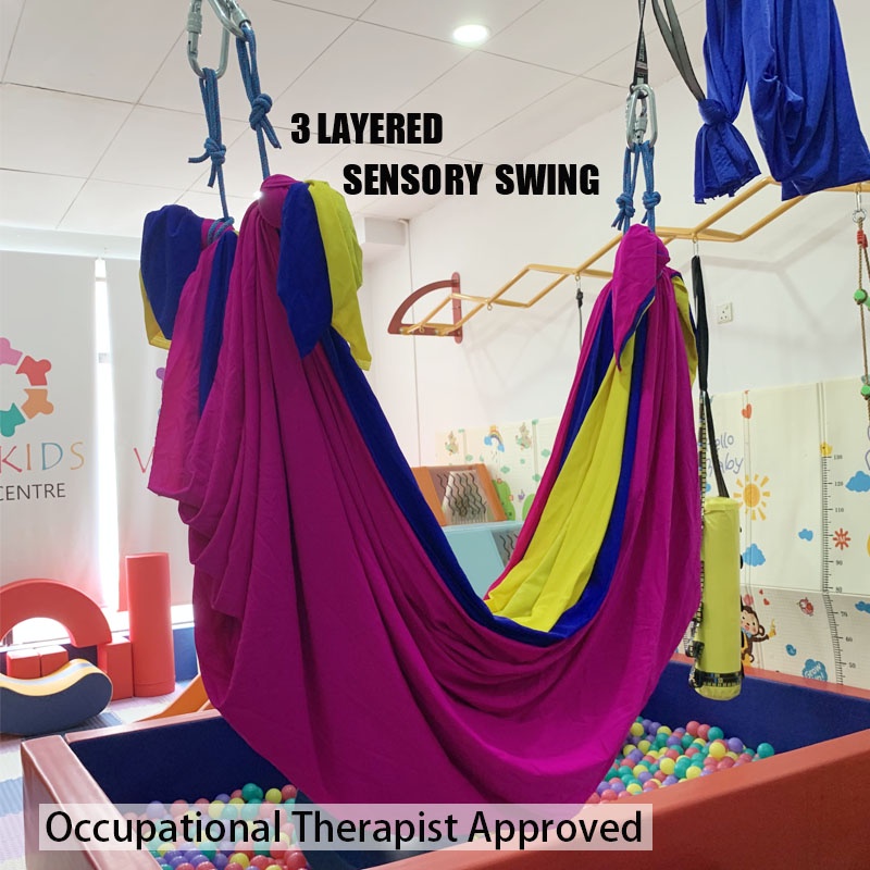 3 Layered Sensory Swing for Kids - Indoor Therapy Swing for Autism ...