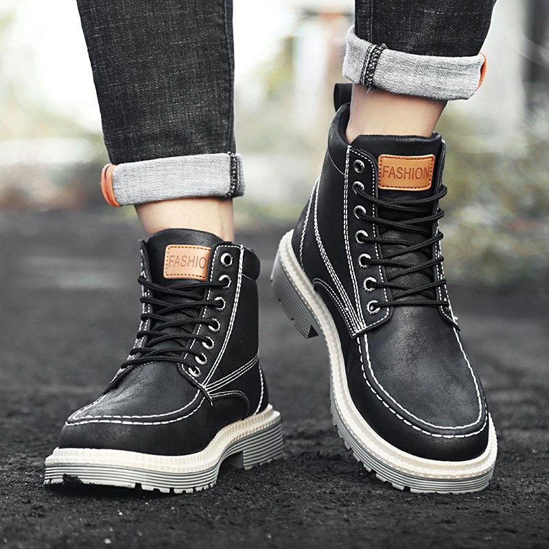 fashion high quality martin boots leather short martin british casual boots