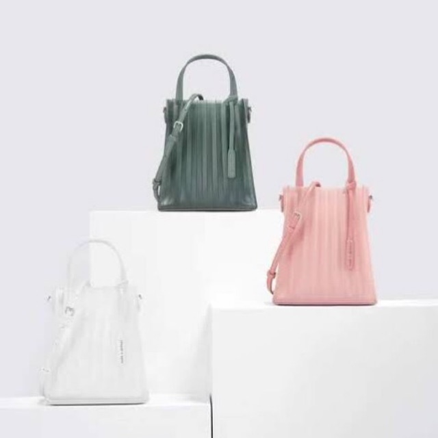 translucent tote bag charles and keith