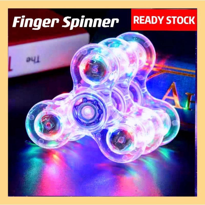 Crystal LED Light Fidget Spinner Finger Spinner Fidget Toys Light