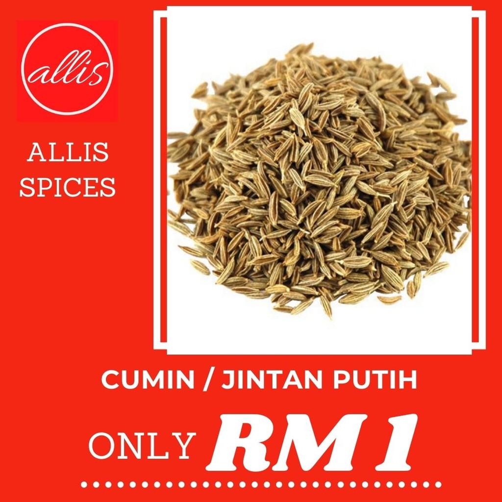 Cumin Seeds Jintan Putih Allis Spices Shopee Malaysia