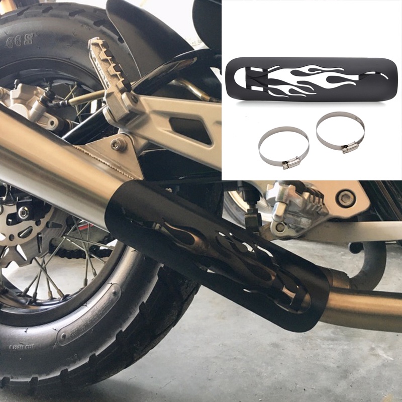 Motorbike Flame Exhaust Muffler Pipe Heat Insulation Shield Cover Guard Cafe Racer Motor Accessories for Harley