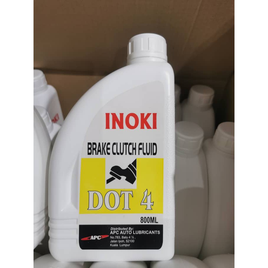 Inoki Minyak Brek Brake Oil Dot 4 Brake Fluid Myvi Wira Saga Kancil Axia Bezza 800ml