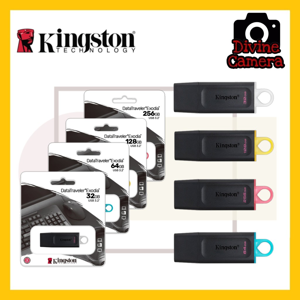 Kingston DT Exodia USB3.2 Gen 1 Flash Drive 32GB / 64GB / 128GB / 256GB