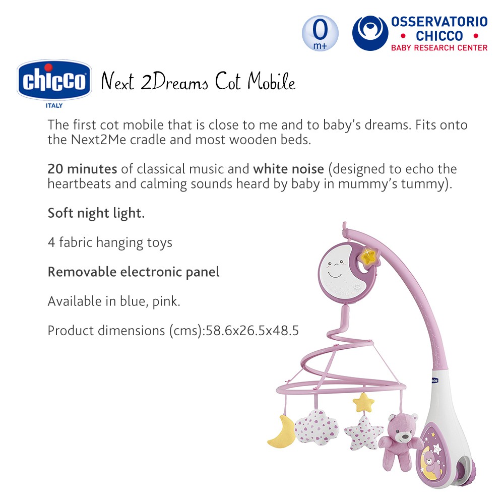 chicco next to dreams cot mobile