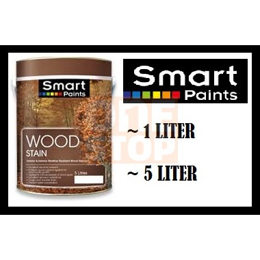 SMART PAINT Woodstain Cat Syelek  Kayu 1Liter 5Liter 