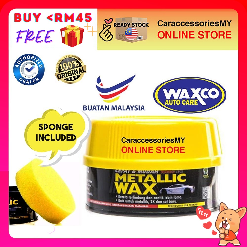 Waxco Car Metallic Wax 320g nano tech made in malaysia auto car care kilat kereta coating shine
