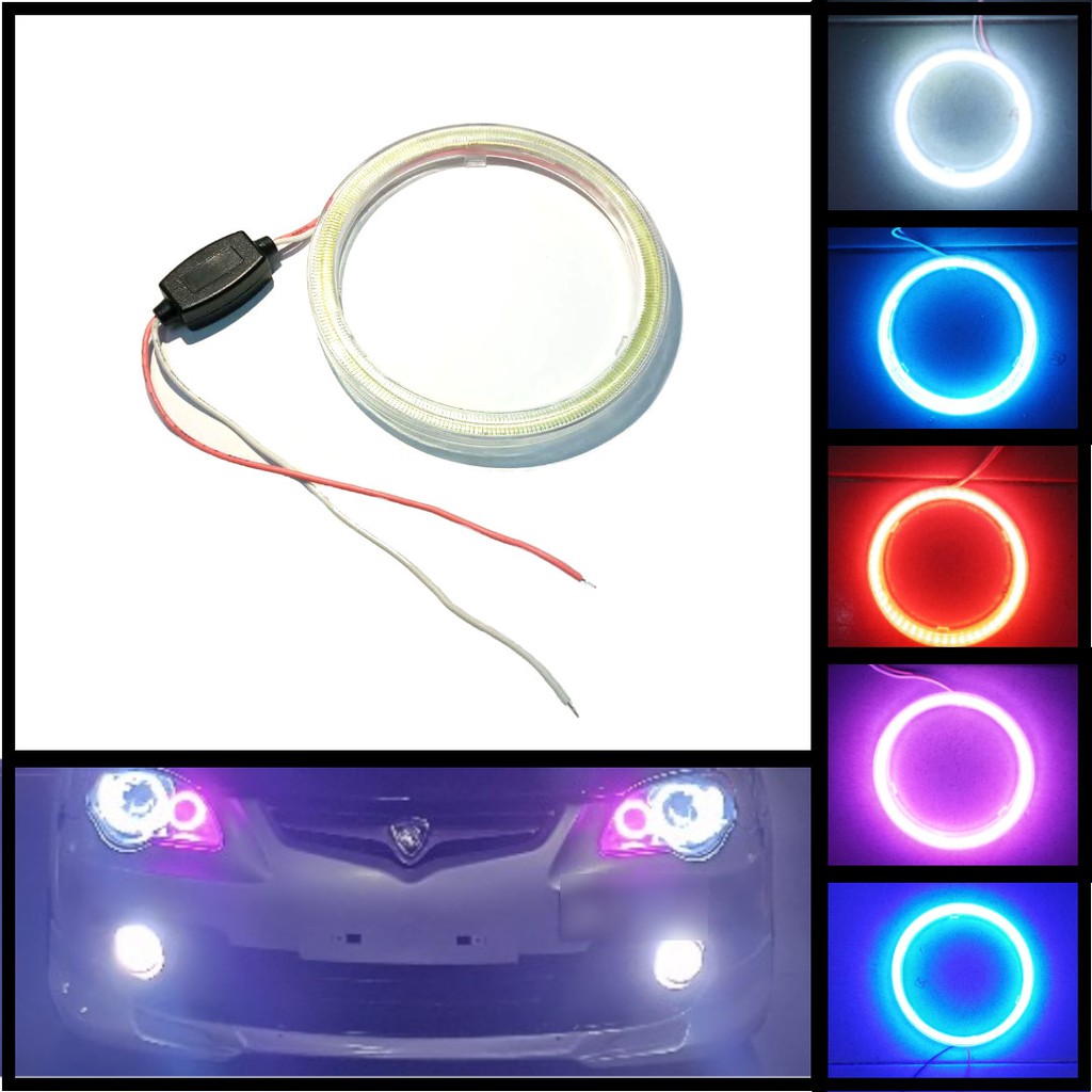 KST CAR MOTORCYCLE COB LED ANGEL EYES HALO RING PROTON PERODUA MYVI VIVA  ALZA AXIA SAGA WIRA WAJA BEZZA KANCIL IRIS 1PCS