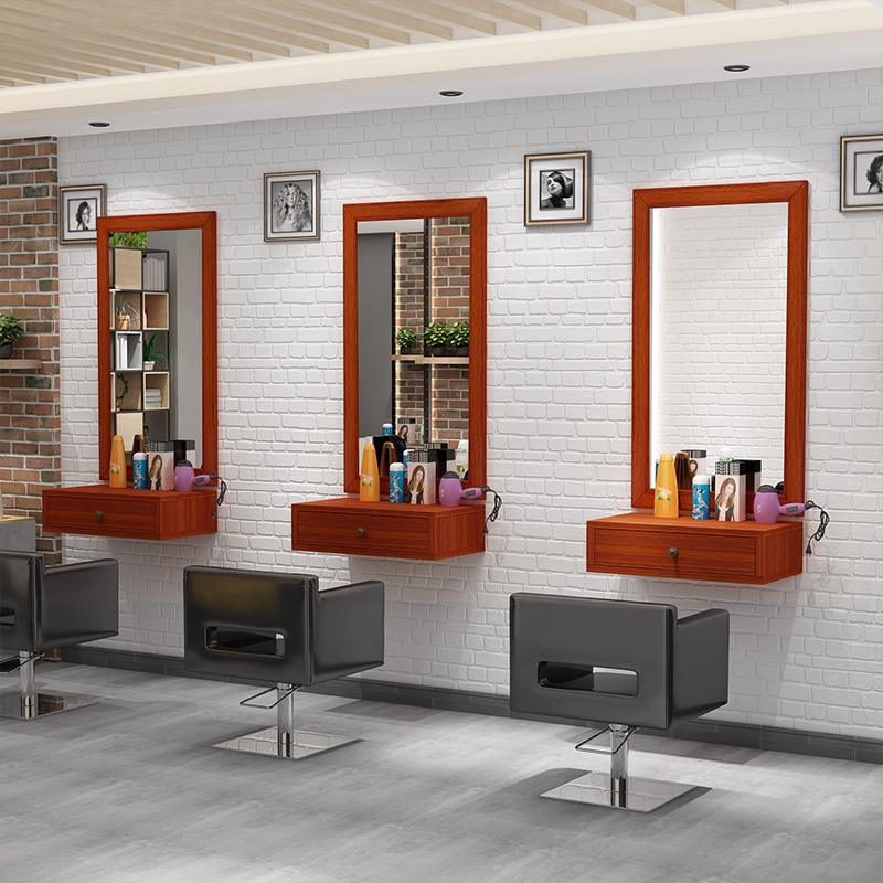 cabinetHair Salon Mirror Hair Salon Dressing Table Cabinet Countertop  Integrated Wall-Mounted Barber Shop Hairdressing D | Shopee Malaysia