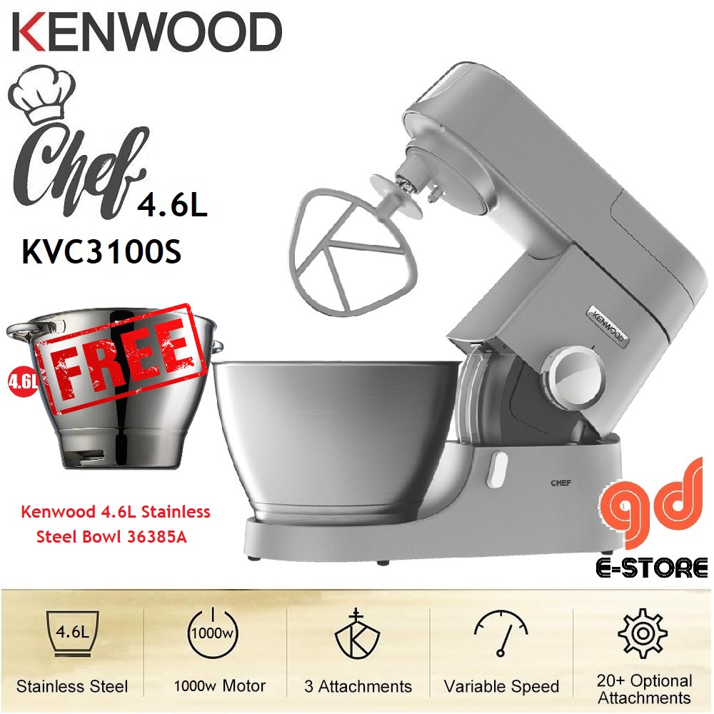 Kenwood Chef Stand Mixer KVC3100S Kitchen Machine (Silver) Shopee