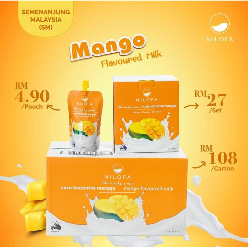 SUSU MANGGA NILOFA KOTAK / NILOFA'S MILK BOX | Shopee Malaysia