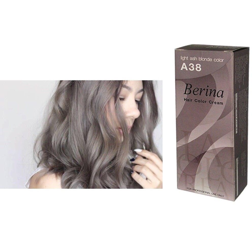 Berina Hair Dye Color Cream Unisex Permanent Professional Light