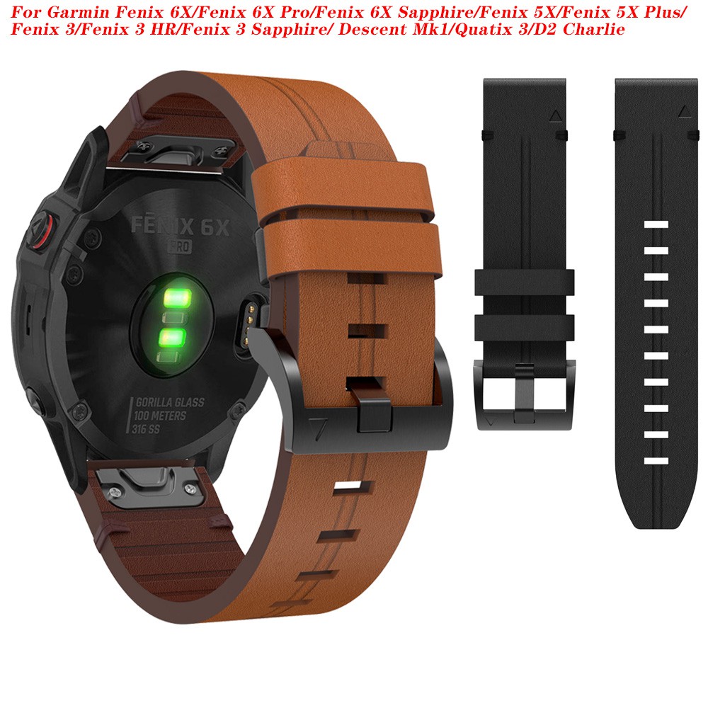 garmin fenix 3 hr leather band