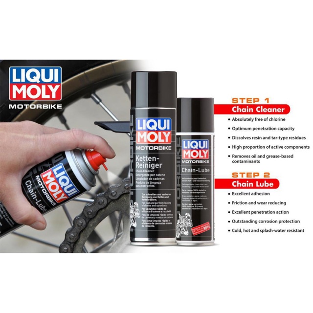 Liqui Moly Chain Lube White chain/Oring/Xring superbike / Package Set