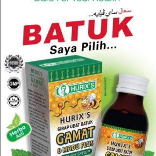 VAS HURIX'S SIRAP UBAT BATUK GAMAT & MADU PLUS 60 ML  Shopee Malaysia