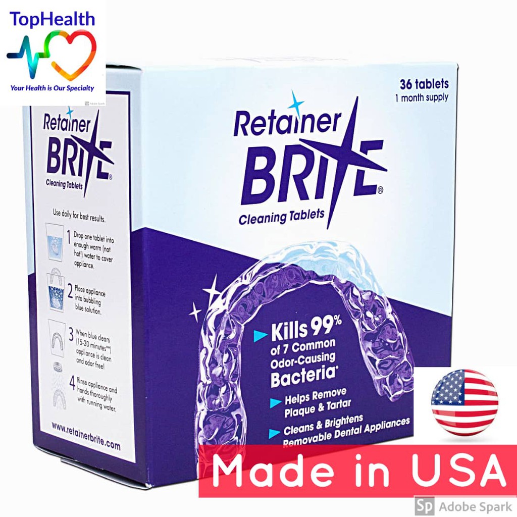 RETAINER BRITE CLEANING TABLETS Ortho Braces Essix ...