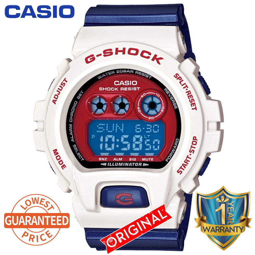 g shock blue and red