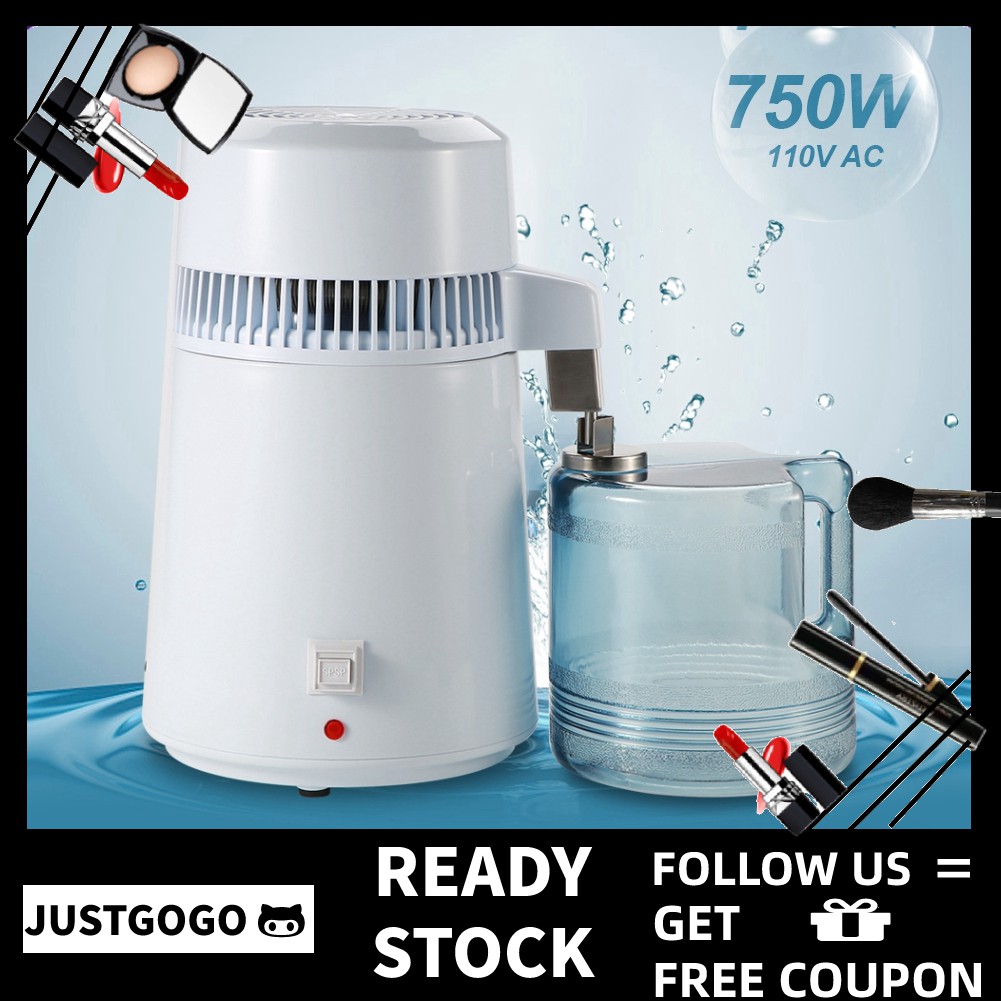 4l Stainless Steel Countertop Pure Water Distiller Machine Purifier Filter Shopee Malaysia