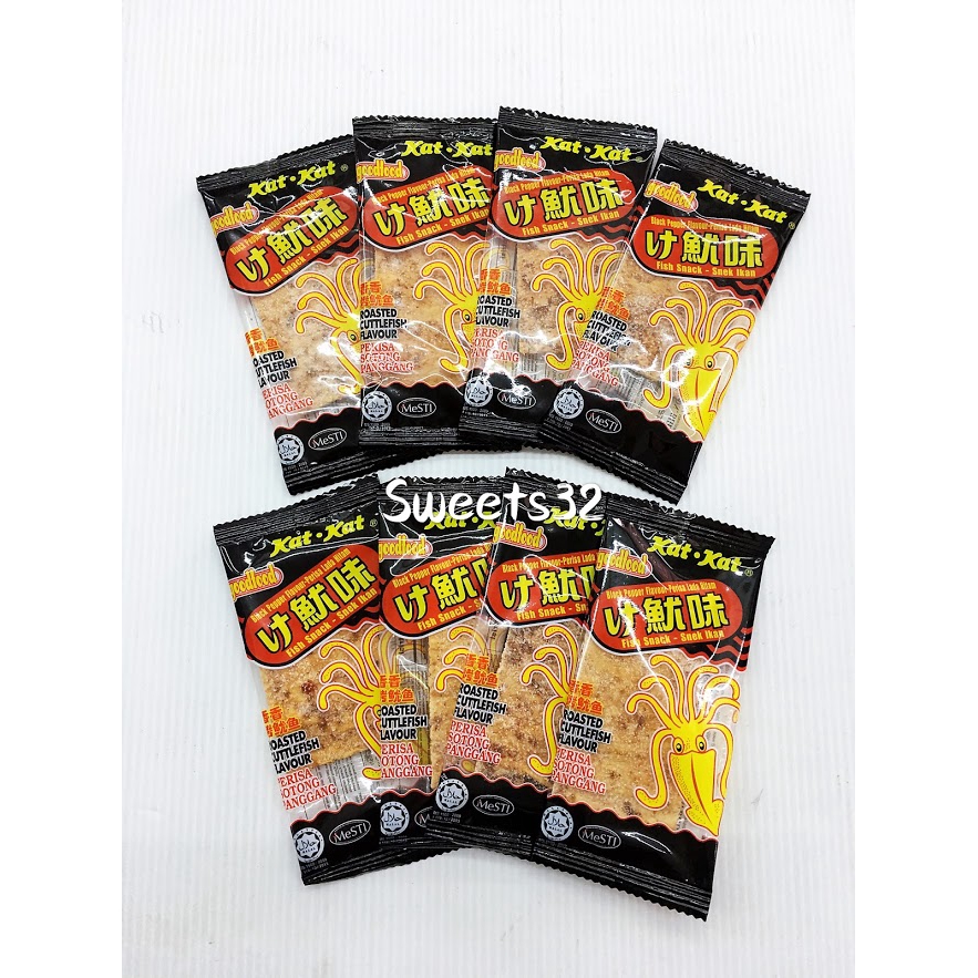 Roasted Cuttlefish Black Pepper Sotong 6gmX8pack | Shopee ...