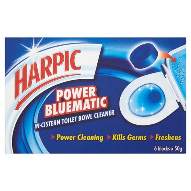 Harpic Power Bluematic InCistern Toilet Bowl Cleaner 6 Blocks x 50g