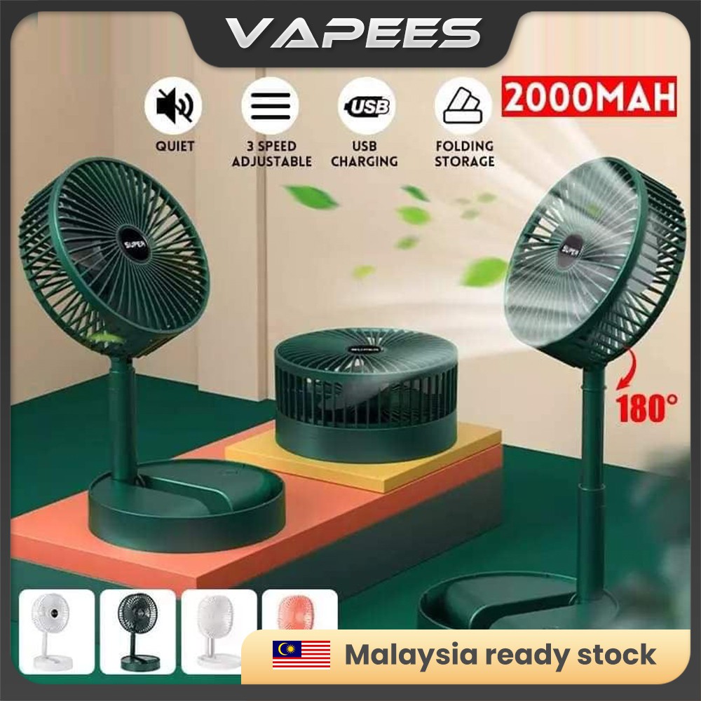 🔥RDY STOCK🔥Telescopic Foldable Mini Fan Home Outdoor Fan Camping Fan Multifunction Portable Fan Kipas Berdiri