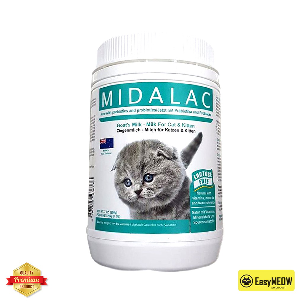 Midalac Goat S Milk For Cats Kittens Dog Puppies Pet Milkcpowder 200g Shopee Malaysia