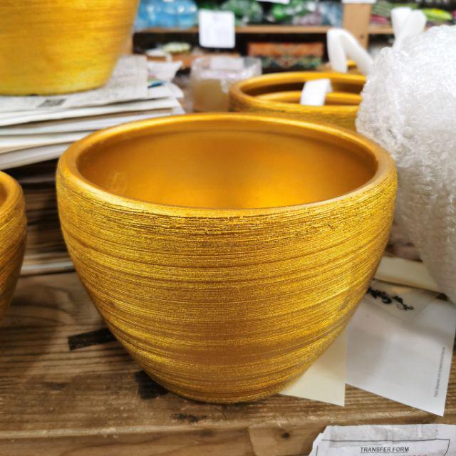  Gold  Ceramic flower pot home decoration Pasu  bunga warna  