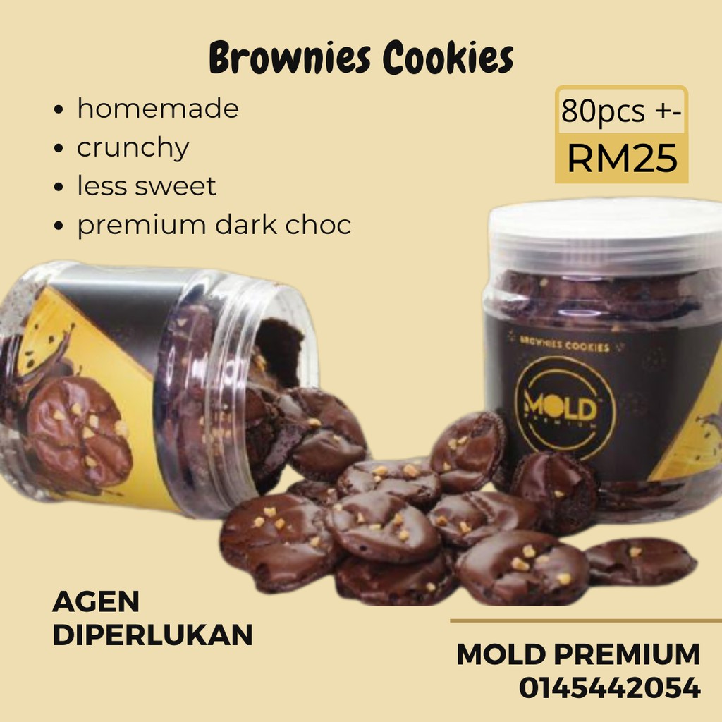 MOLD PREMIUM Brownies Cookies Homemade Crunchy Rangup Padu Sedap