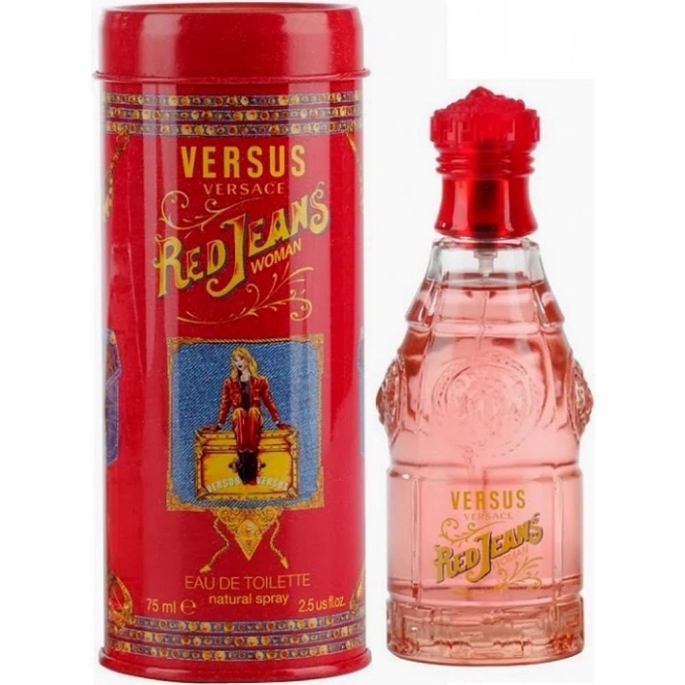 versace red jeans gift set