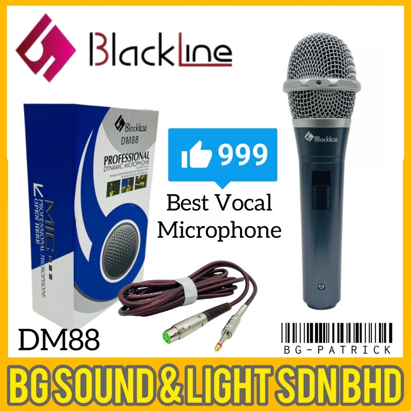 BLACKLINE DM88 Vocal Microphone | Vocal Microphone | Vokal Mic | KARAOKE MIC | Busking Mic | Mic Busker | Mic Busking