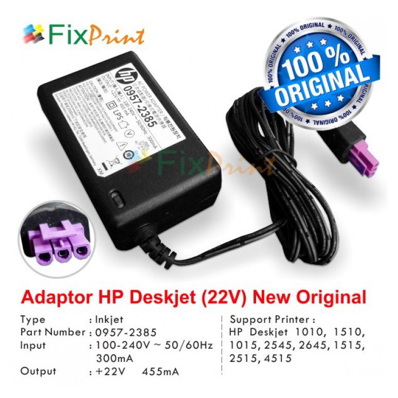 Printer Adapter Hp Deskjet D1010 1010 1510 1015 1515 1518 2545 2645 2515 4515 Power Supply 0957 2385 Shopee Malaysia