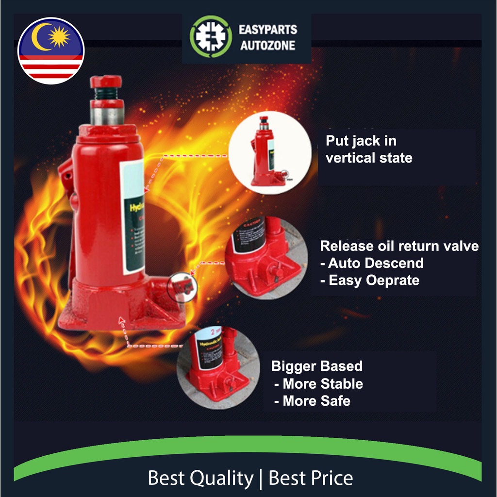 Autozone Heavy Duty Hydraulic Bottle Jack Lifting Stand Emergency