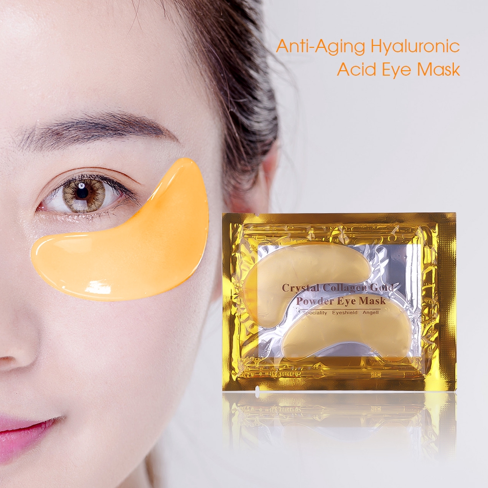 24K Gold Collagen Eye Mask AntiAging Hyaluronic Acid Eye Patches Under Eyemask Shopee Malaysia