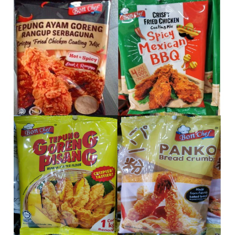 Bon Chef Tepung Ayam Goreng 200g / Spicy Mexican BBQ 150G ...