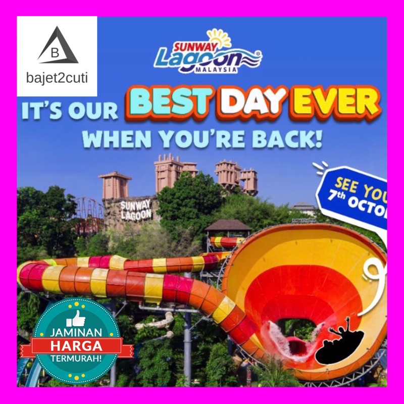 Beli 2 Rm36 Off Sunway Lagoon Theme Park Ticket Promotion Open Date Till 31 12 21 Shopee Malaysia