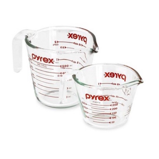 Pyrex Glass Scale Measuring Cup Set (250ml & 500ml) | Shopee Malaysia