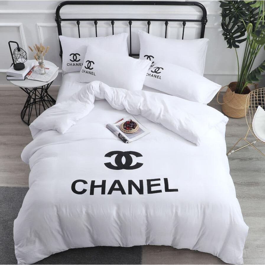 Bedroom Sheet Sets Quilt Cover Duvet Cover Bedsheet Pillowcases Chanel Grey Shopee Malaysia