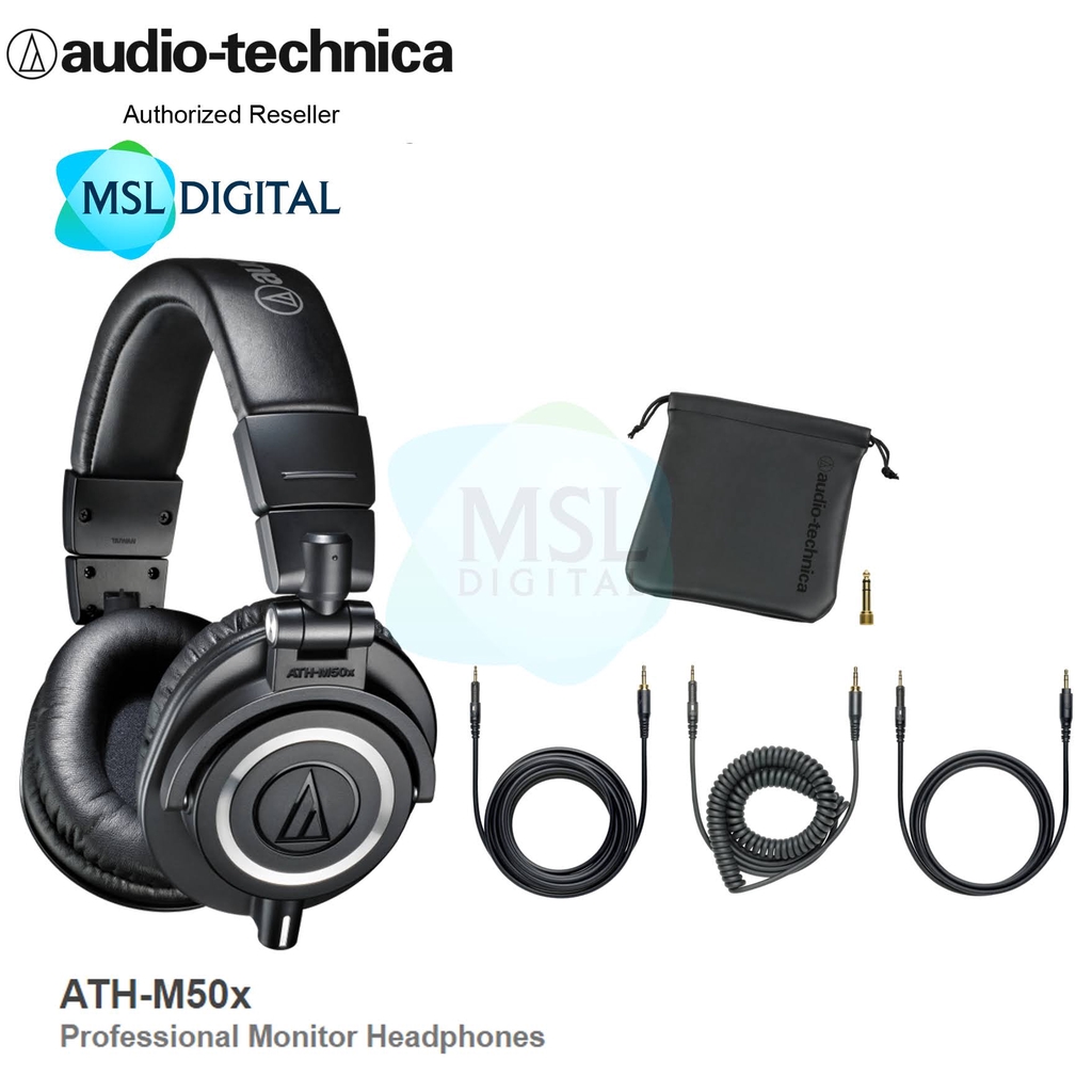 Audio Technica Ath M50x Professional Monitor Headphones 45mm Neodymium Drivers Shopee Malaysia