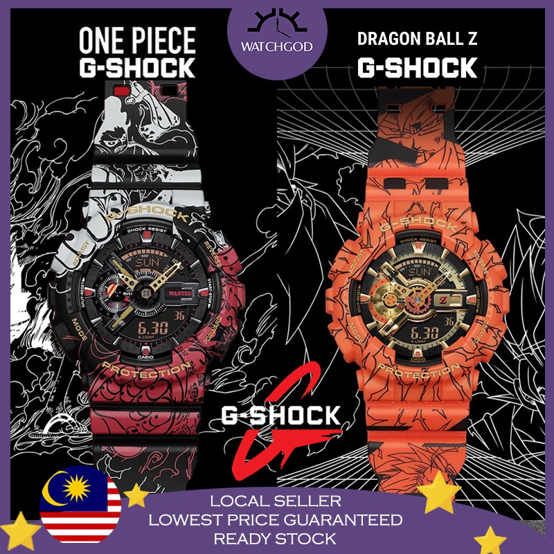 Casio G Shock X One Piece Dragon Ball Sports Gshock G Shock Men Watch Jam Tangan Lelaki Shopee Malaysia