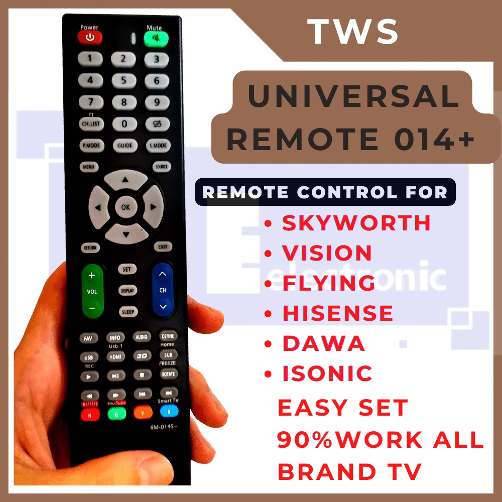 UNIVERSAL REMOTE CONTROL 014 (SUITABLE FOR LOCAL BRAND FAMOUS BRAND