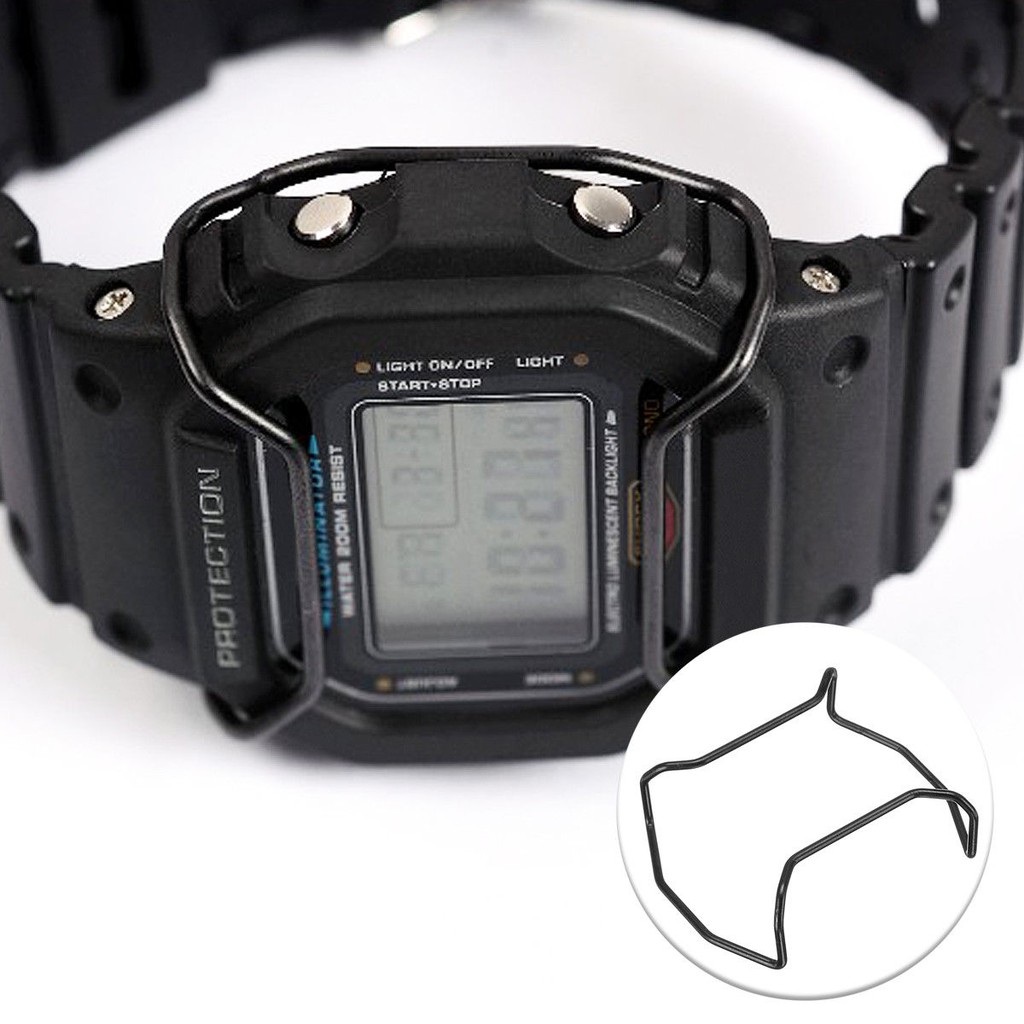 Stainless Steel Black Protector Wire Guards Bull Bar For G Shock 5600 Shopee Malaysia