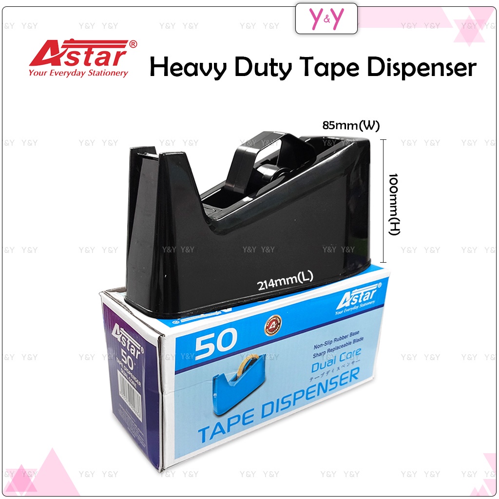 Astar Heavy Duty Tape Dispenser 50 / Desktop Adhesive Dual Core