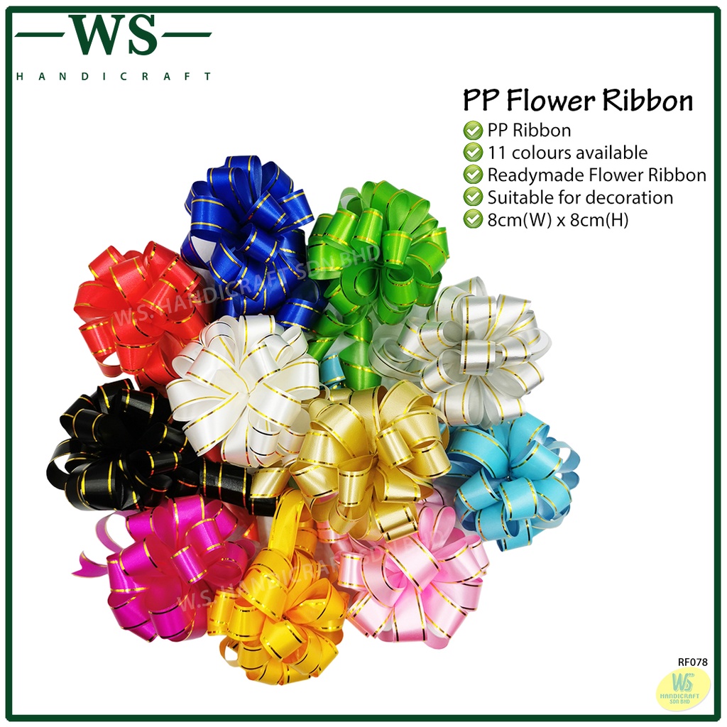 PP Ribbon Flower Ribbon 8CM / Hamper Ribbon Decoration / Ribbon For
